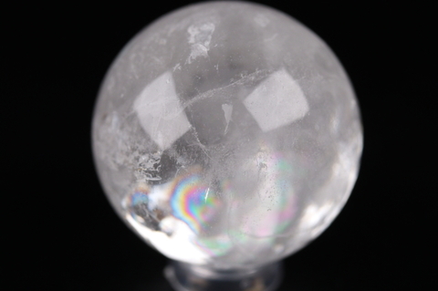 虹入り！高千穂・天岩戸水晶丸玉【最高品質・透明・光沢・超超激レア】