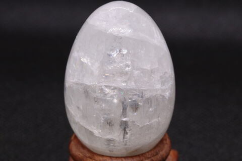 極上究極！秘蔵品！超透明！虹入り！シナジー12高波動レインボーナトロライト・エッグ48mm【最高品質・高波動・透明・光沢・レインボー・超激レア】