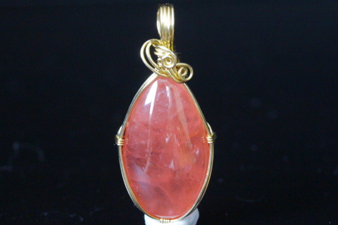 極上！高品質インカローズ・ペンダント2【高品質・透明・光沢・激レア】