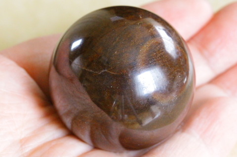 高品質！インド産スターガーネット43mm丸玉3【高品質・光沢】