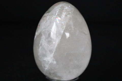 極上究極！まるごとホワイト290ct！超高波動ロシア産フェナカイト・エッグ【最高品質・超高波動・超光沢・超透明・レインボー・超激レア】