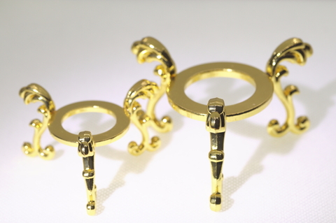 天然石丸玉用の金色台座（Mサイズ）
