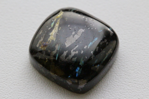極上究極！ブルー＆ゴールド！高波動グリーンランド産ヌーマイト・ルース18.5ct【最高品質・高波動・光沢・超激レア】
