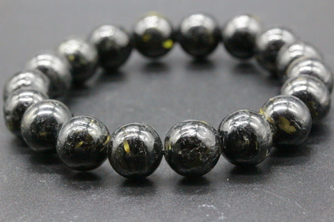 極上！高波動グリーンランド産ヌーマイト・ブレスレット10mm玉C【最高品質・高波動・光沢・超激レア】