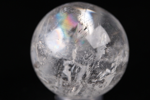 虹入り！高千穂・天岩戸水晶丸玉【最高品質・超透明・光沢・超超激レア】