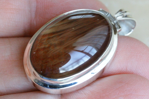 極上！チベット産アンデシン・ペンダント【最高品質・透明・光沢・超激レア】