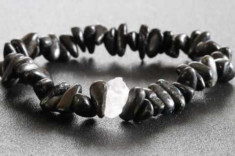 超強力！高波動！ロシア産フェナカイト原石＆グリーンランド産ヌーマイト・ブレスレット【最高品質・透明・光沢・超激レア】