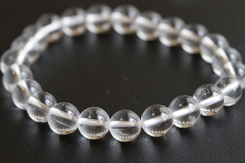 極上超透明8.0mm玉！高波動ガネーシュヒマール水晶ブレスレット【最高品質・超透明・超光沢・超激レア】