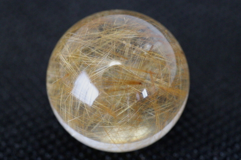 超透明！マニハール産ゴールドルチル丸玉22mm【最高品質・超透明・超光沢・超激レア】