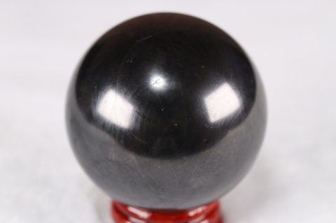 浄化・電磁波対策用！シュンガイト・丸玉約100mm【最高品質・光沢・希少】