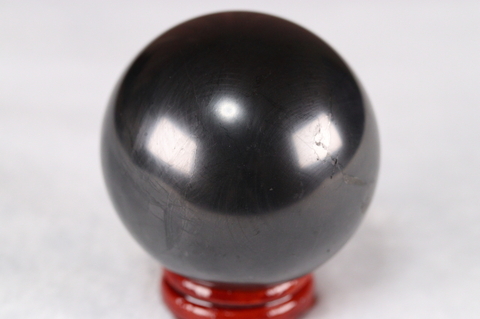 浄化・電磁波対策用！シュンガイト・丸玉約100mm【最高品質・光沢・希少】