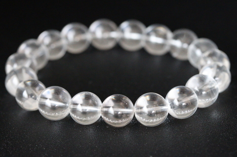 極上超透明！最高品質ガネーシュヒマール水晶ブレスレット10mm玉【最高品質・超透明・超光沢・激レア】