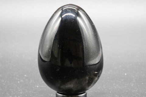 濃厚ブラウン色！レインボー入り！ロシア産スモーキークォーツ55mmエッグ【最高品質・透明・光沢・レインボー・超激レア】