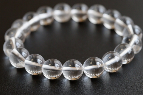 極上超透明10.5mm玉！高波動ガネーシュヒマール水晶ブレスレット【最高品質・超透明・超光沢・超激レア】