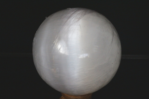 極上！ビッグサイズ120mm！高波動セレナイト丸玉【最高品質・高波動・希少】