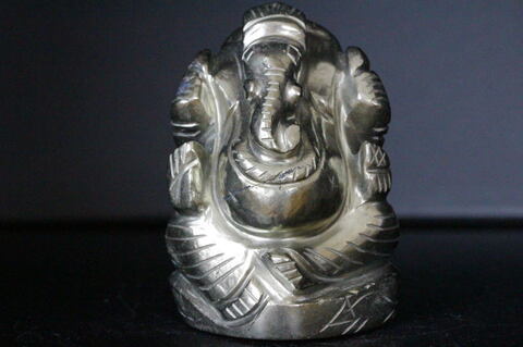 激レア！インド産パイライト・ガネーシャ像【最高品質・光沢・激レア】