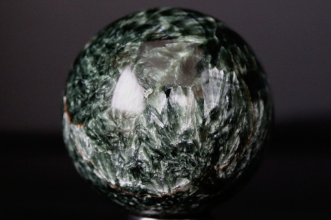 極上！過去最高品質！ロシア産セラフィナイト42mm丸玉【最高品質・光沢・激レア】