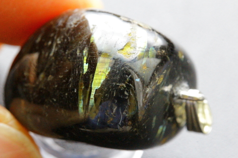 最高品質！ブルー＆ゴールド！高波動グリーンランド産ヌーマイト・ペンダント20.7g【最高品質・高波動・光沢・超激レア】