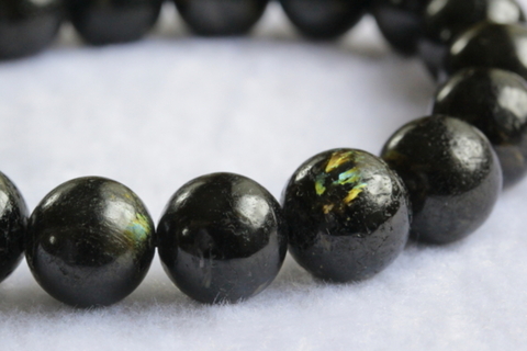 極上！高波動グリーンランド産ヌーマイト・ブレスレット12mm玉54.6g【最高品質・高波動・光沢・超激レア】