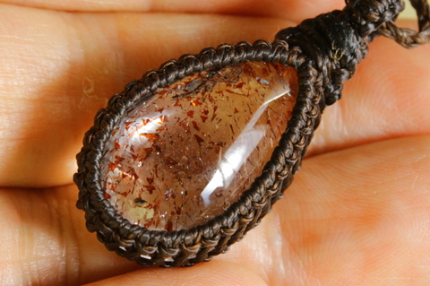 激レア！最高品質ファイアークォーツペンダント【最高品質・超透明・光沢・激レア】