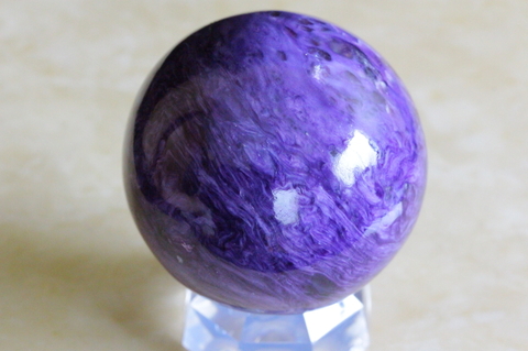 極上！最高品質チャロアイト52mm丸玉【最高品質・光沢・超激レア】