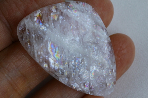 極上！シナジー12高波動レインボーナトロライト・ルース48mm【最高品質・高波動・透明・光沢・レインボー・超激レア】