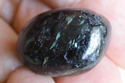 極上！高波動グリーンランド産ヌーマイト・パームストーン3【最高品質・高波動・光沢・超激レア】