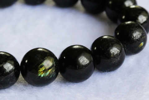 極上！高波動グリーンランド産ヌーマイト・ブレスレット12mm玉50.1g【最高品質・高波動・光沢・超激レア】