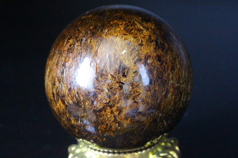 極上秘蔵品！ロシア産アストロフィライト49mm丸玉【最高品質・高波動・光沢・超激レア】