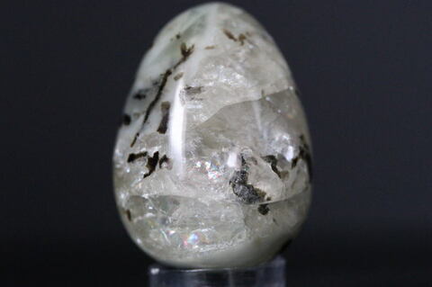 極上透明！レインボー！超高波動ロシア産フェナカイトエッグ136.6ct【最高品質・超高波動・光沢・透明・レインボー・超激レア】