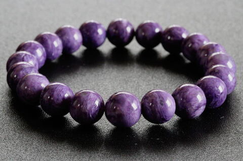 極上！ロシア産チャロアイト・ブレスレット10mm玉【最高品質・光沢・激レア】