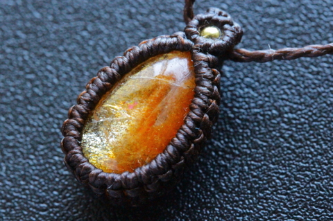 極上！最高品質サンストーンペンダント【最高品質・透明・光沢・激レア】  