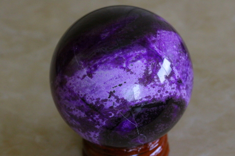 極上！最高品質パープルスギライト丸玉46mm【最高品質・光沢・超激レア】