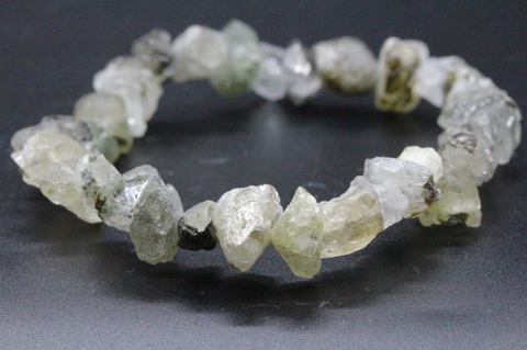 超超激レア！超高波動ロシア産フェナカイト原石ブレスレット【最高品質・透明・光沢・レインボー・超超激レア】