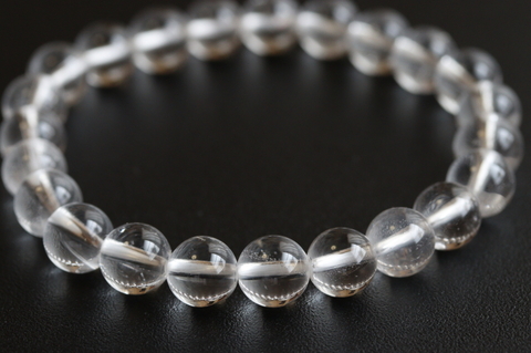 極上超透明8.0mm玉！高波動ガネーシュヒマール水晶ブレスレット【最高品質・超透明・超光沢・超激レア】