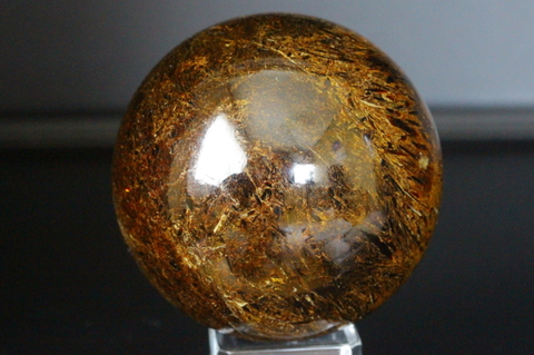 極上秘蔵品！ロシア産アストロフィライト55mm丸玉【最高品質・高波動・光沢・超激レア】