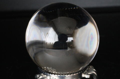 秘蔵品！完全透明！不純物一切なし！最高品質ガネーシュヒマール水晶44mm丸玉【最高品質・透明・光沢・超激レア】 