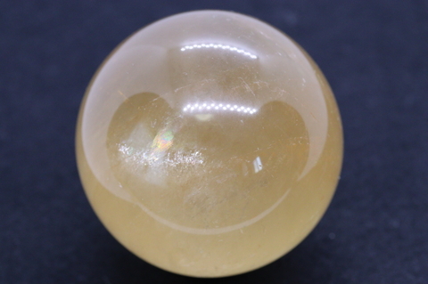 メキシコ産ゴールデンカルサイト丸玉56mm【高品質・透明・光沢・レインボー・希少】