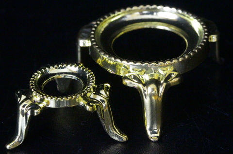 天然石丸玉用の金色台座（Ｍサイズ）