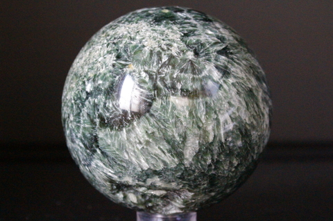 極上！天使の羽！ロシア産セラフィナイト56mm丸玉【最高品質・光沢・激レア】