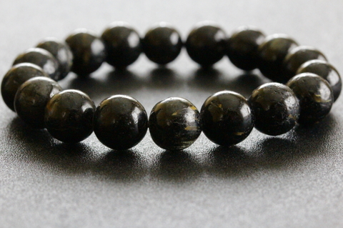 極上！高波動グリーンランド産ヌーマイト・ブレスレット10mm玉32.3g【最高品質・高波動・光沢・超激レア】