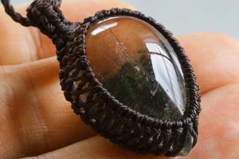 超激レア！極上ガネーシュヒマールクローライト水晶ペンダント【最高品質・超透明・超光沢・超激レア】