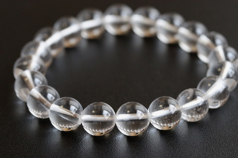 極上超透明10mm玉！高波動ガネーシュヒマール水晶ブレスレット【最高品質・超透明・超光沢・超激レア】