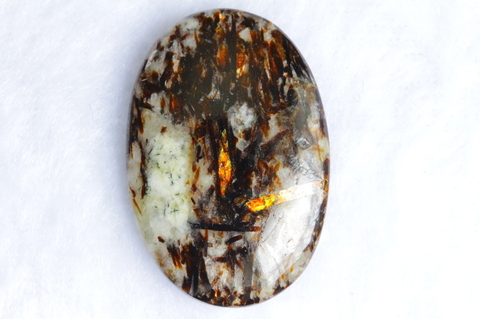 極上ギラギラ！ロシア産アストロフィライト・カボション30mm【最高品質・高波動・光沢・超激レア】