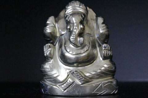激レア！インド産パイライト・ガネーシャ像【最高品質・光沢・激レア】