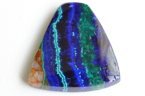 極上光沢！高波動ロシア産アズライト・ルース21mm【最高品質・光沢・激レア】