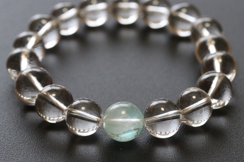 超超激レア！極上アホイト11mm玉*超透明ウラルレムリアン11mm玉ブレスレット【最高品質・超透明・超光沢・超超激レア】