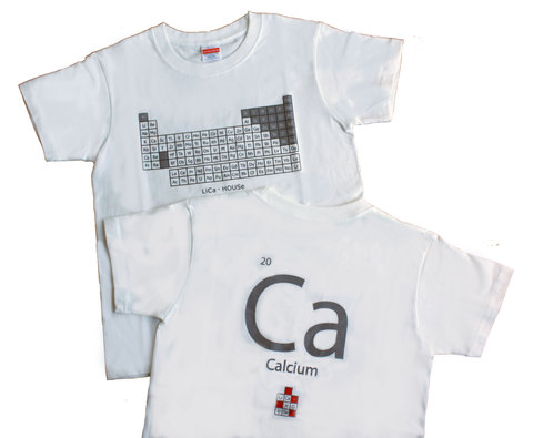 元素周期表Tシャツ（白・Ca)