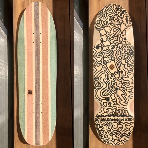 芽育スケートボード×KRD original  BAKEDHILL21