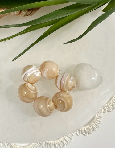 マザーオブパール6stone’s ＋ アゼツライトハートセット